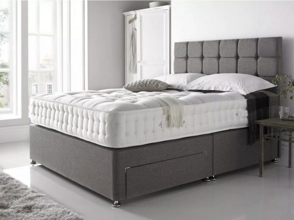 Grey Linen Divan Bed