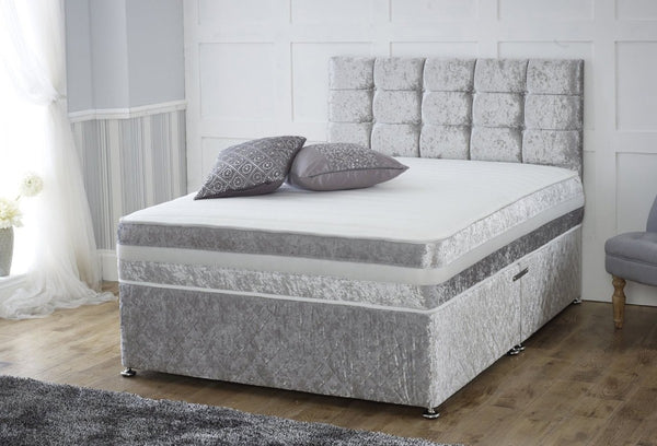 Crushed Velvet Ottoman Storage Bed