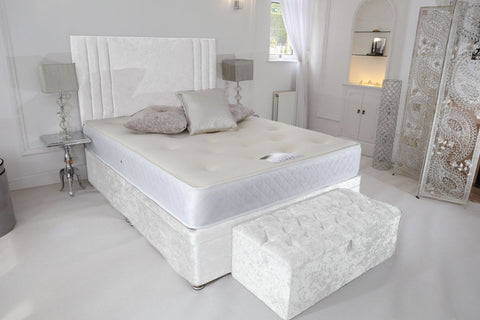 White Velvet Divan Bed